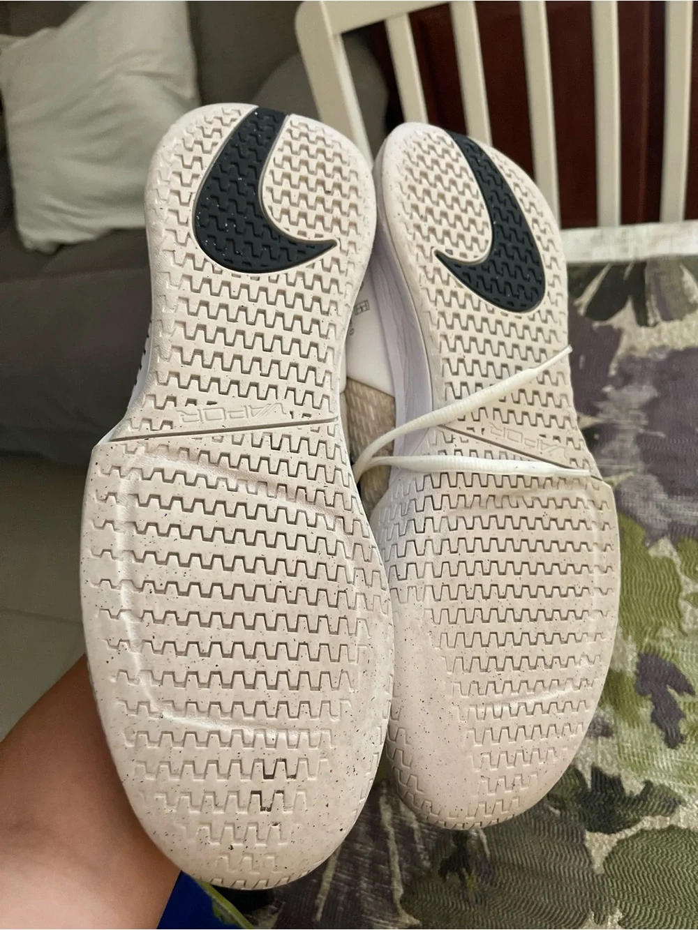Nike White Sneakers with Black Swoosh